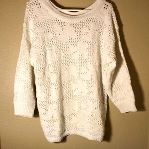White Hand Knit Sweater